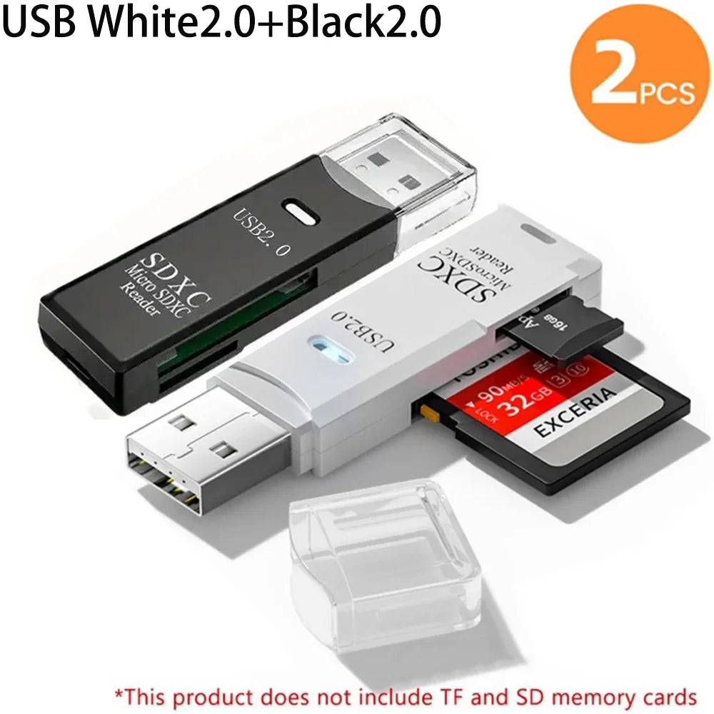 2 IN 1 USB 3.0 /USB 2.0 Card Reader SD TF Card Memory Card Reader High Speed Smart Card reader Adapter For PC Laptop Accessories