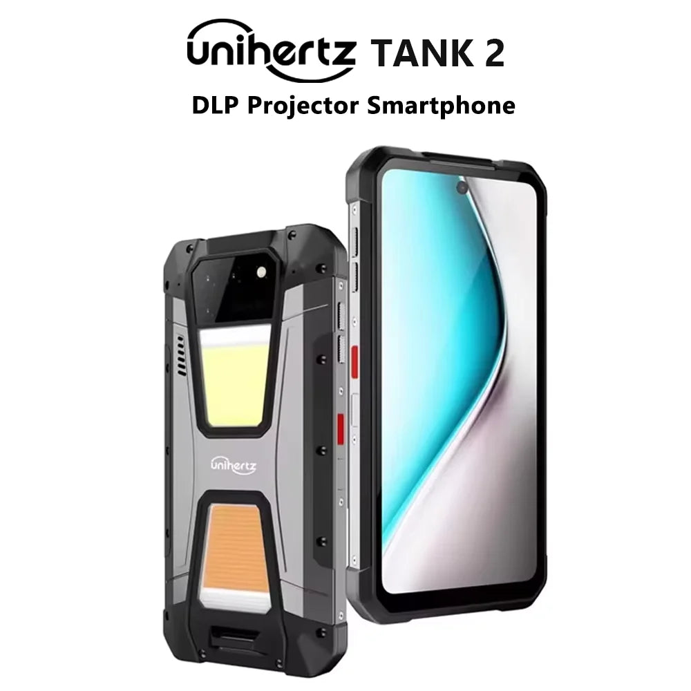 Unihertz 8849 tank 2 powered projector smartphone 22GB 256GB camping light cellphones 108mp G99 64MP night vision mobile phones