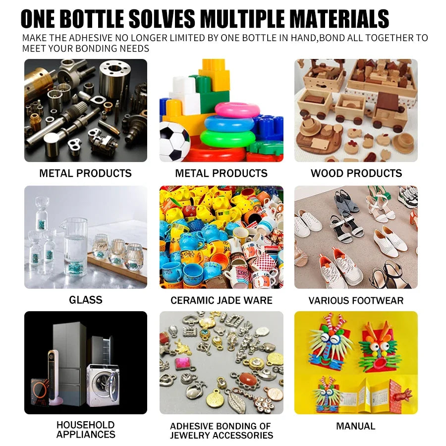 Hot Sell1-2pcs 502 Super Glue Instant Quick-drying Cyanoacrylate Adhesive Leather Rubber Wood Metal Strong Bond Liquid Glue Tool