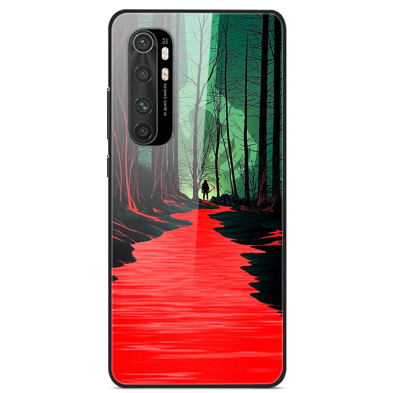For Xiaomi Mi Note 10 Lite RU 6 GB 128 GB Case Tempered Glass Hard Back Cover For Xiaomi Mi Note 10 Lite Case Note10 Lite Fundas