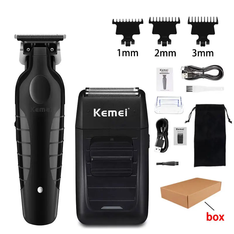 Kemei KM-2296 KM-2299 KM-1102 Hair Clipper Kit Men's Electric Shaver Hair Trimmer Machine Professional Hair Cutting Machine