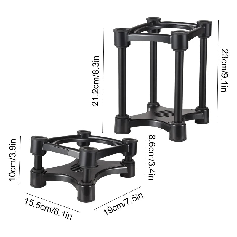 Desktop Speaker Stands Monitor Audio Bracket Shock Absorber Bracket Removable Speaker Monitor Stands for 5/6/8-inch Speaker