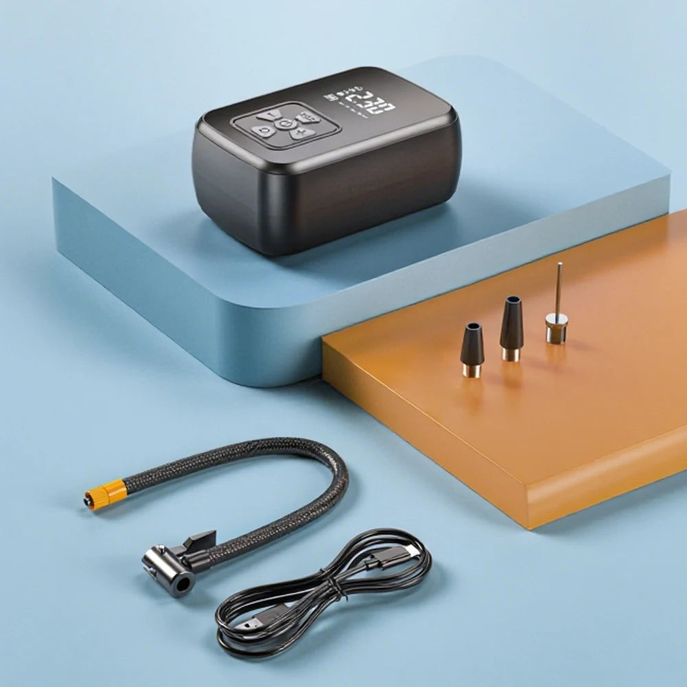 Portable Car Air Pump Electric Tire Inflator Intelligent Digital Display Tire Inflator For Car Motorcycle Bicycle Air Compressor