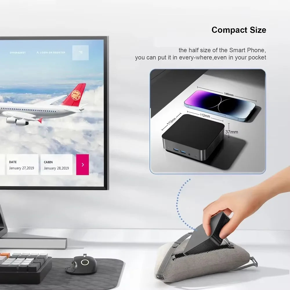 MINI PC  Windows 11 Intel Core i9 8950HK/N5095A 16GB RAM 1TB SSD  WIFI 6 BT5.2 4K HD Mini Gaming office study Pc