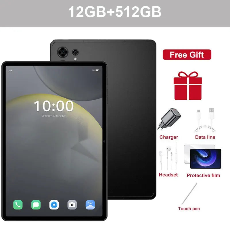 New Pad 7s pro Tablet PC 10000mAh 5G Dual SIM Android 15 Original 22GB+2TB Global Version 10 Inch Kids Tab Tablets With keyboard
