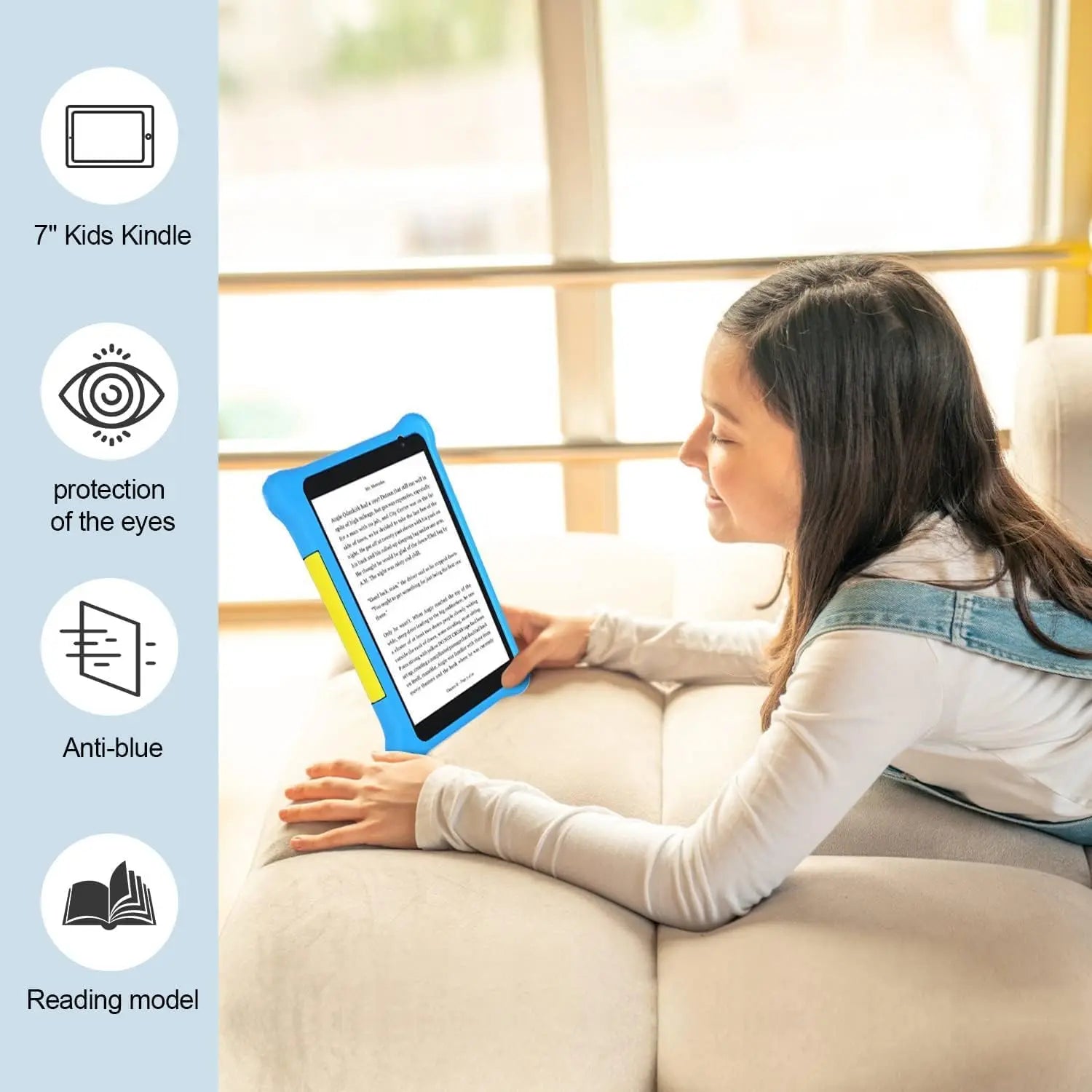 Kid Tablet 7 Inch Tablet for Children Android 13 5GB RAM 32GB ROM 128GB Expandable Quad Core Wi-Fi Bluetooth Type-C Children's