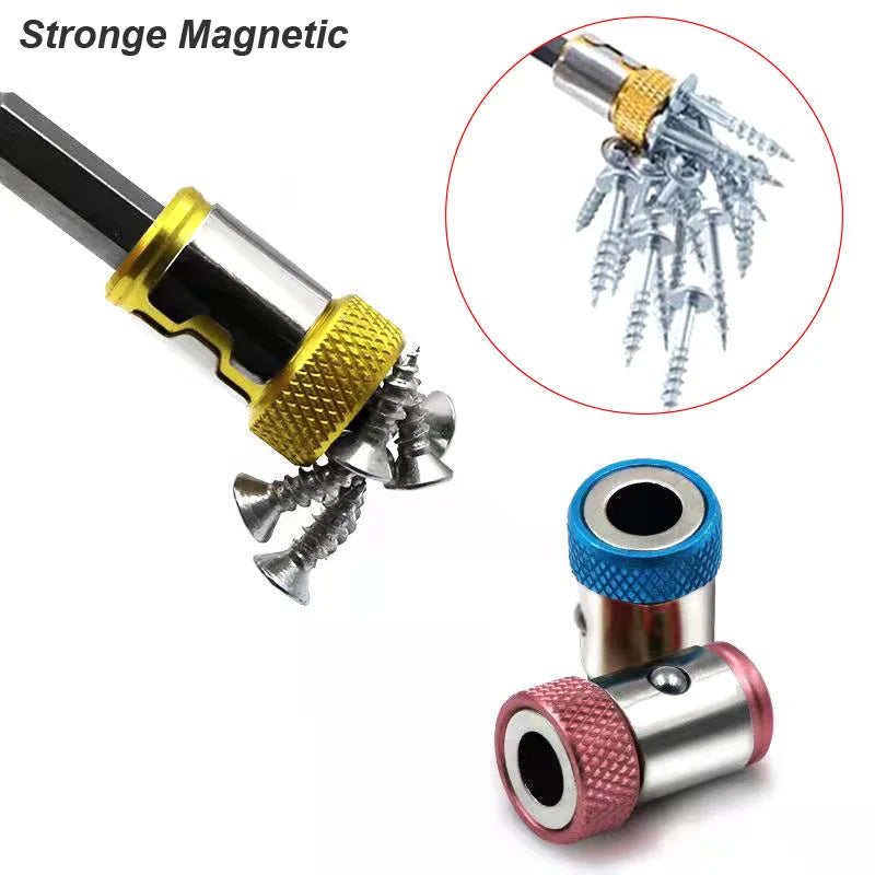 Clearance_Magnetic Ring Cross Phillips Screwdriver Bit Holder 6.35mm 1/4 Universal Alloy Anti-corrosion Strong Magnetizer Power