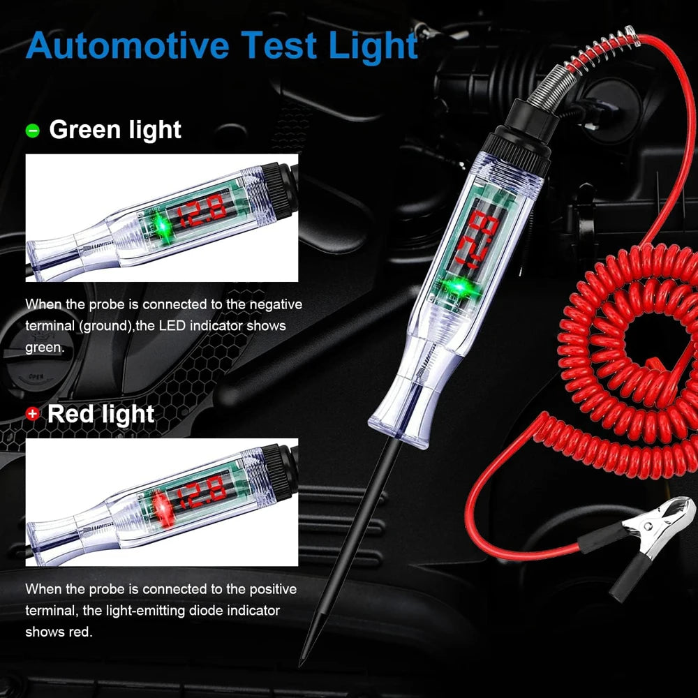 6V 12V 24V Car Truck Voltage Circuit Tester Auto Car Diagnostic Probe Test Pen Light Bulb Electric Measuring Pen Repair Tools