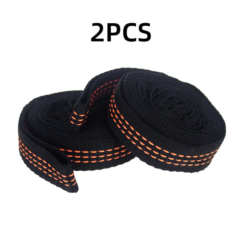 2Pcs High Bearing Capacity Hammock Straps 600lbs Breaking Strength Polyester Hammock Belt Rope 5 Ring Correias De Poliéster