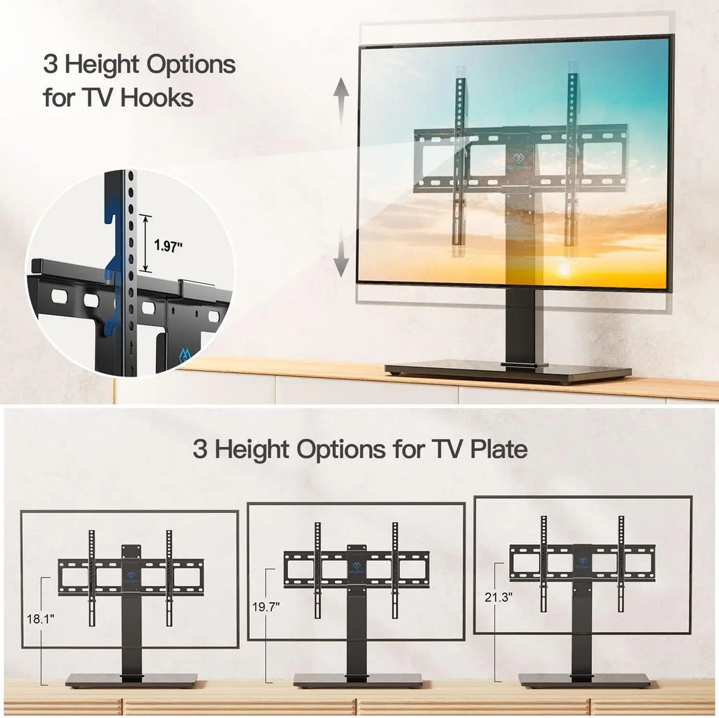 BEISHI Rack Monitor Stand Adjustable VESA 600-400mm up to 40kg 32‘’-55‘’ Monitor Tablet Free Standing Profile Desk Mount