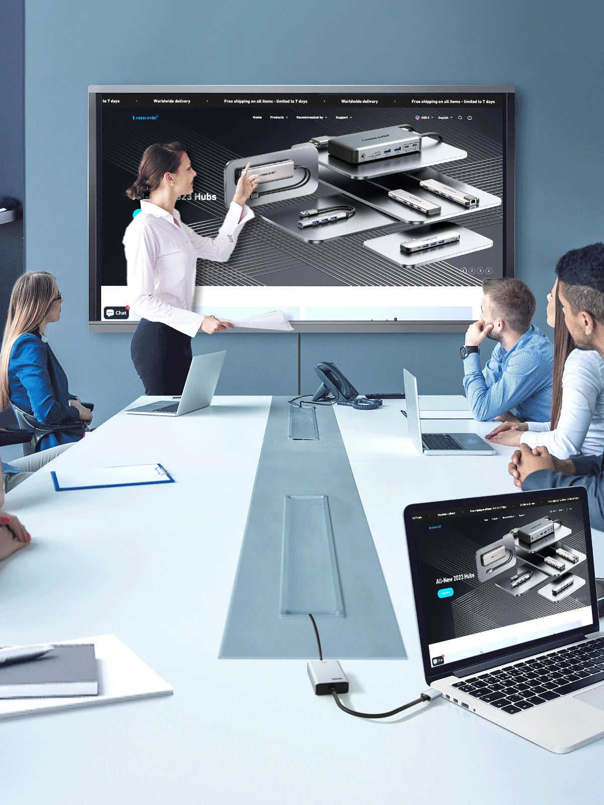 Lemorele USB to HDMI Adapter Compatible Converter 1080P Multiple Displays for Windows macOS Laptops, Monitors, TVs, Projectors