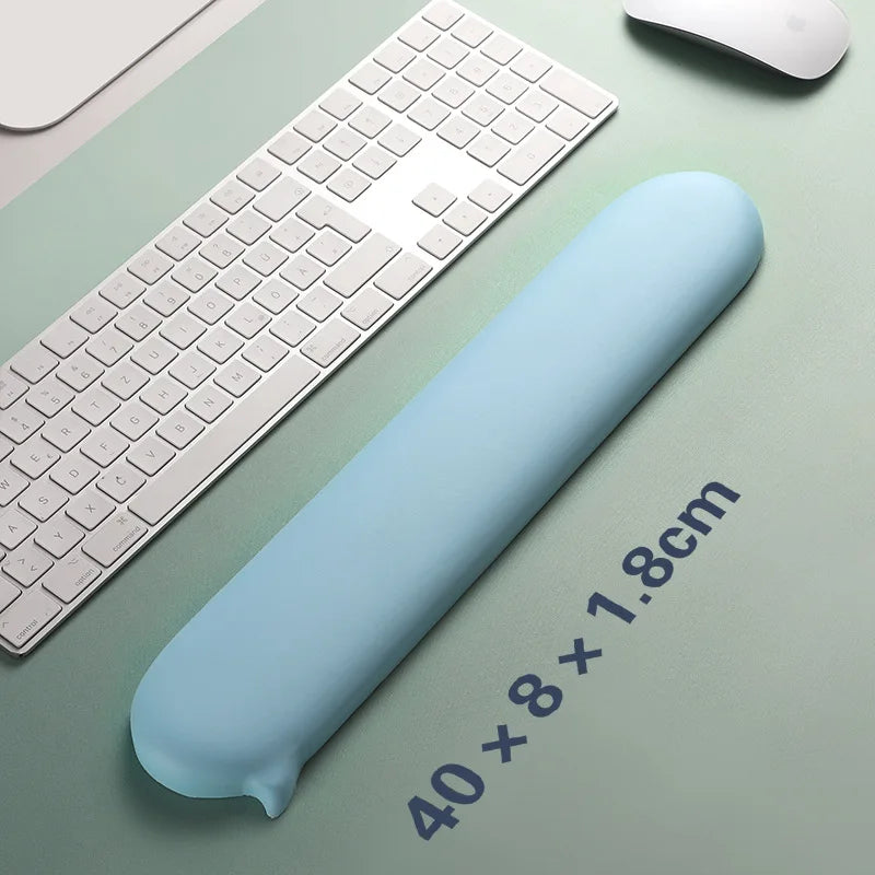 Chat Bubble Silicone Wrist Mouse Pad Keyboard Hand Rest Wrist Rest Palm Rest Wrist Pad Ergonomics White High Value Solid Color