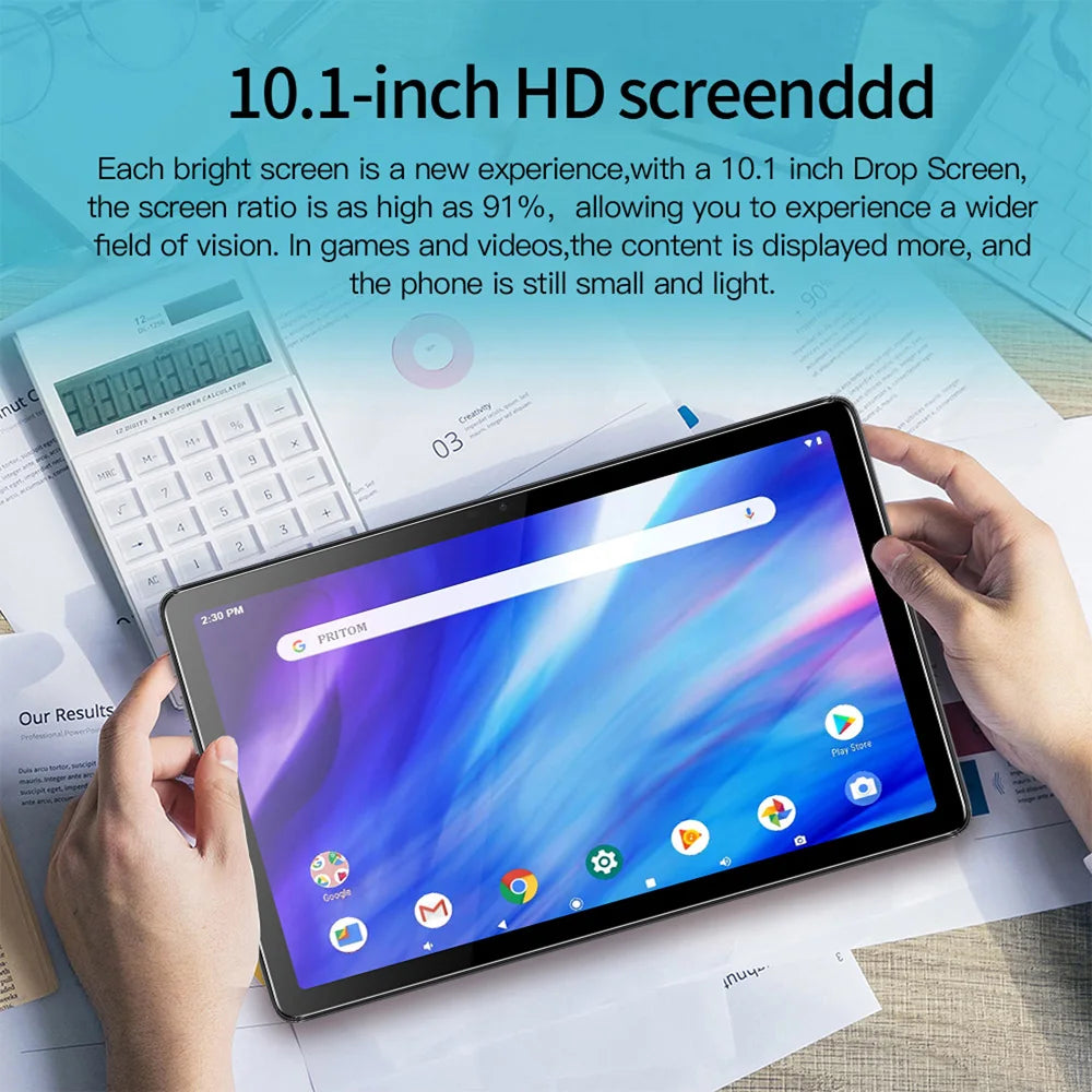 New 10.1 Inch Android Tablet Pc Google Play Dual Cameras Octa Core Dual SIM Phone Call Tablets Bluetooth Wifi 4GB RAM 64GB ROM