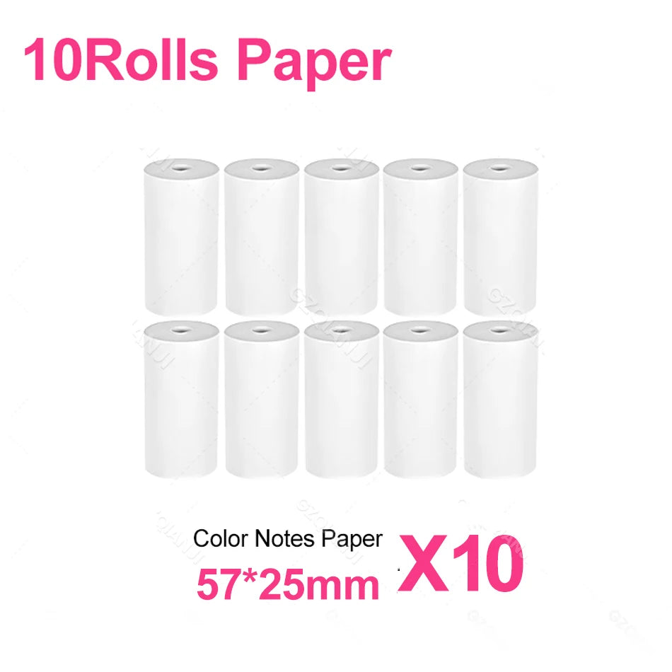 58mm Photo Label Portable Mini Thermal Printer Sticker Memo Tag Printing Cute Bluetooth Printer for IOS Android or 57mm Paper