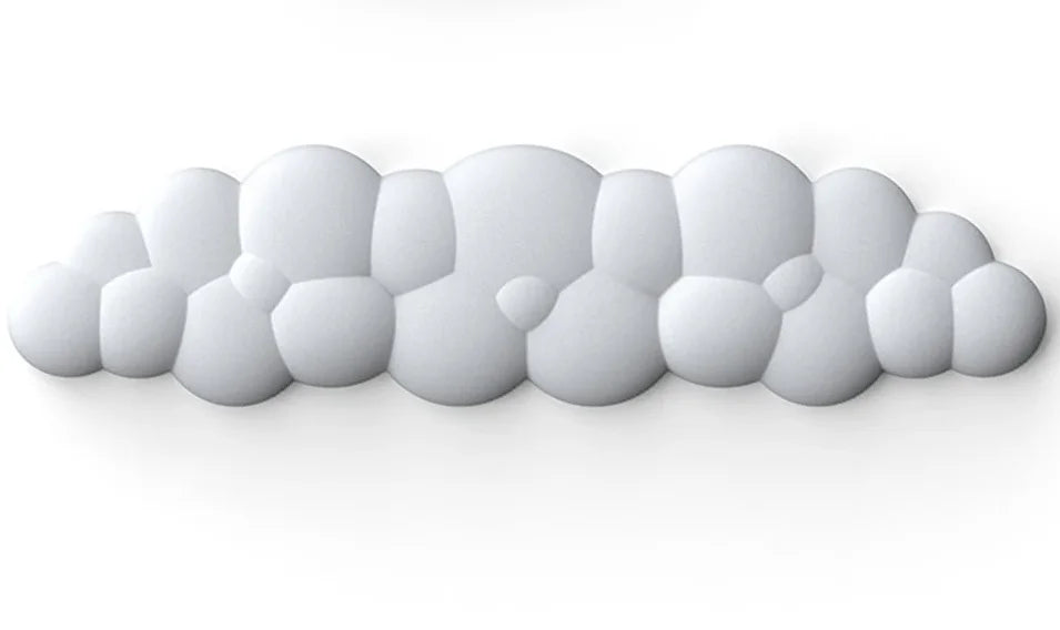 Leather Cloud Shape Wrist Rest Pad Soft PU Material Memory Foam Anti-Slip Rubber Base Office Keyboard Mouse Support Wrist Pad