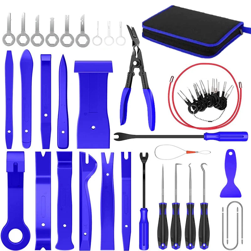 Car Interior Trim Removal Tool Kit, Auto Plastic Clips Puller Set for DIY Panel Disassembly