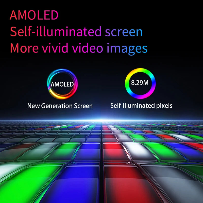 VCHANCE 13.3'' OLED Portable Monitor 1920x1080p Metal Frame with Stand 100%DCI-P3 Office Travel Display Extender for Laptop Mac