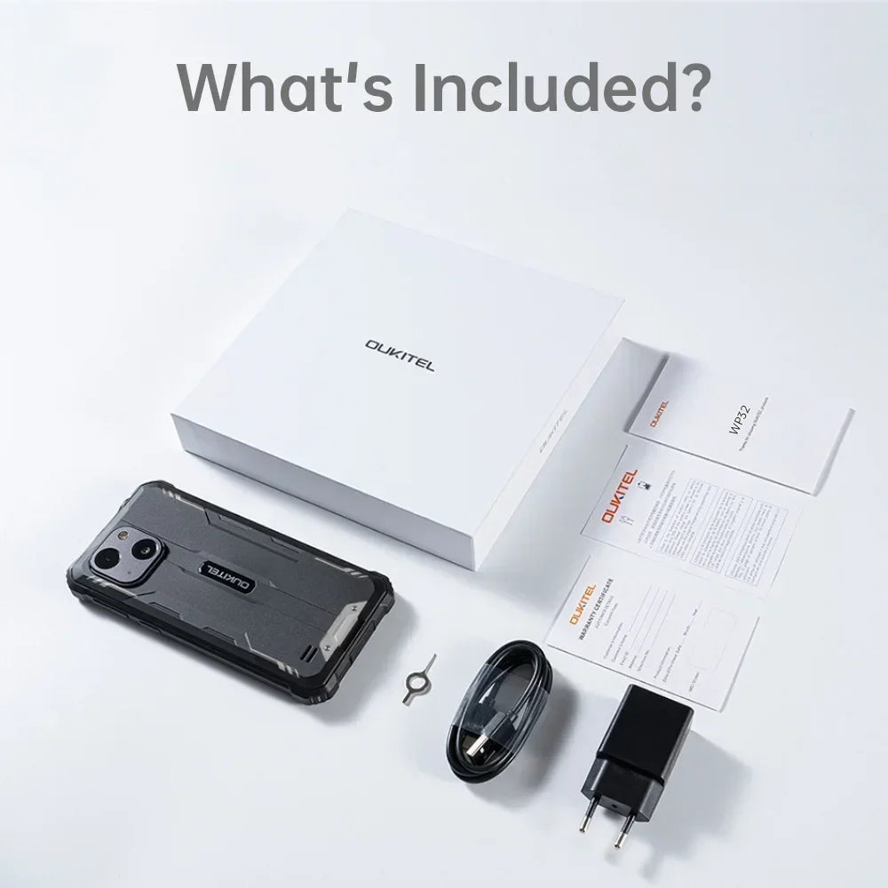 Oukitel WP32 Pro Rugged Smartphone 24GB+256GB 6" HD  20MP Cellphone NFC 6300mAh Octa Core Mobile phone