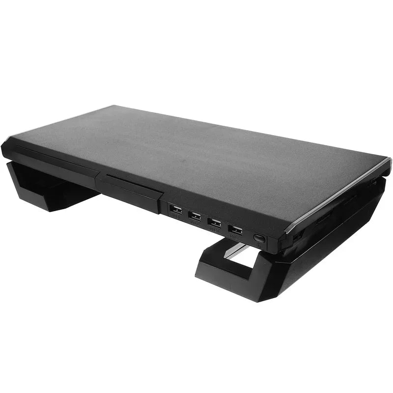 Plastic Laptop Monitor Riser Computer Shelf Desk Holder Elevating Desk ganizer Office Stands USB Port RGB Lights