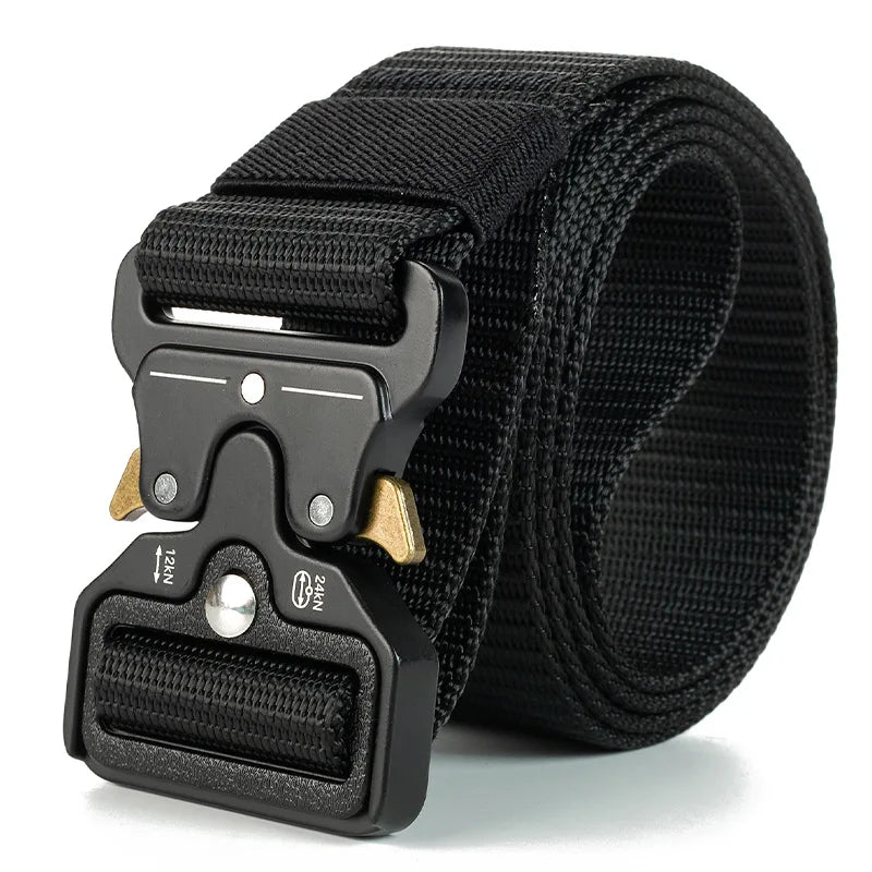 Quick Release Tactical Belt for Men Women Heavy-Duty Soft Nylon Webbing Train Lightweight Outdoor Sport Survival Accessories ﻿ ﻿