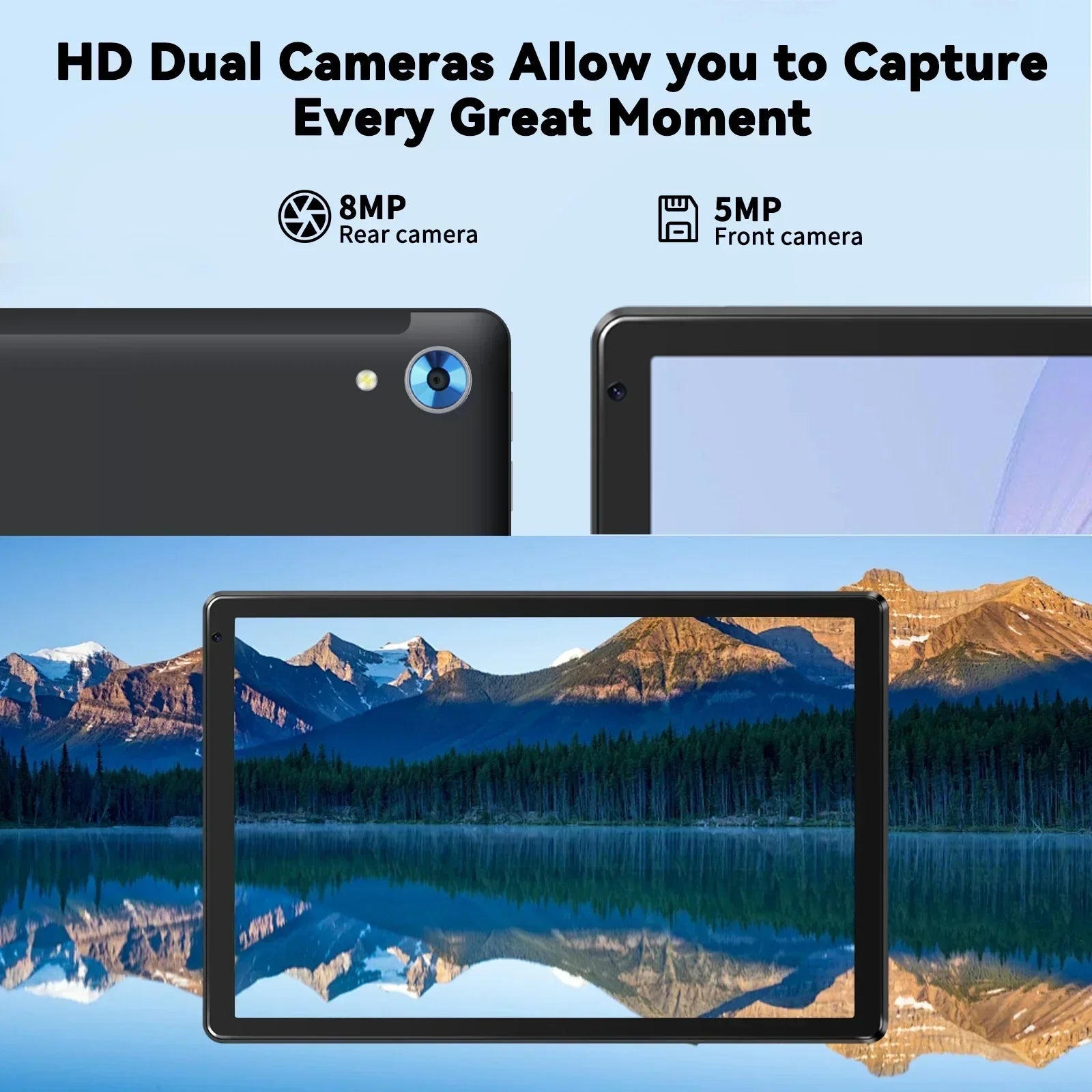 URAO C101L 10 Inch Android 15 Tablet A523 Octa Core Tablets 24GB+128GB 1 TB Expansion WiFi 6 5MP+8MP Camera Keyboard Mouse Set