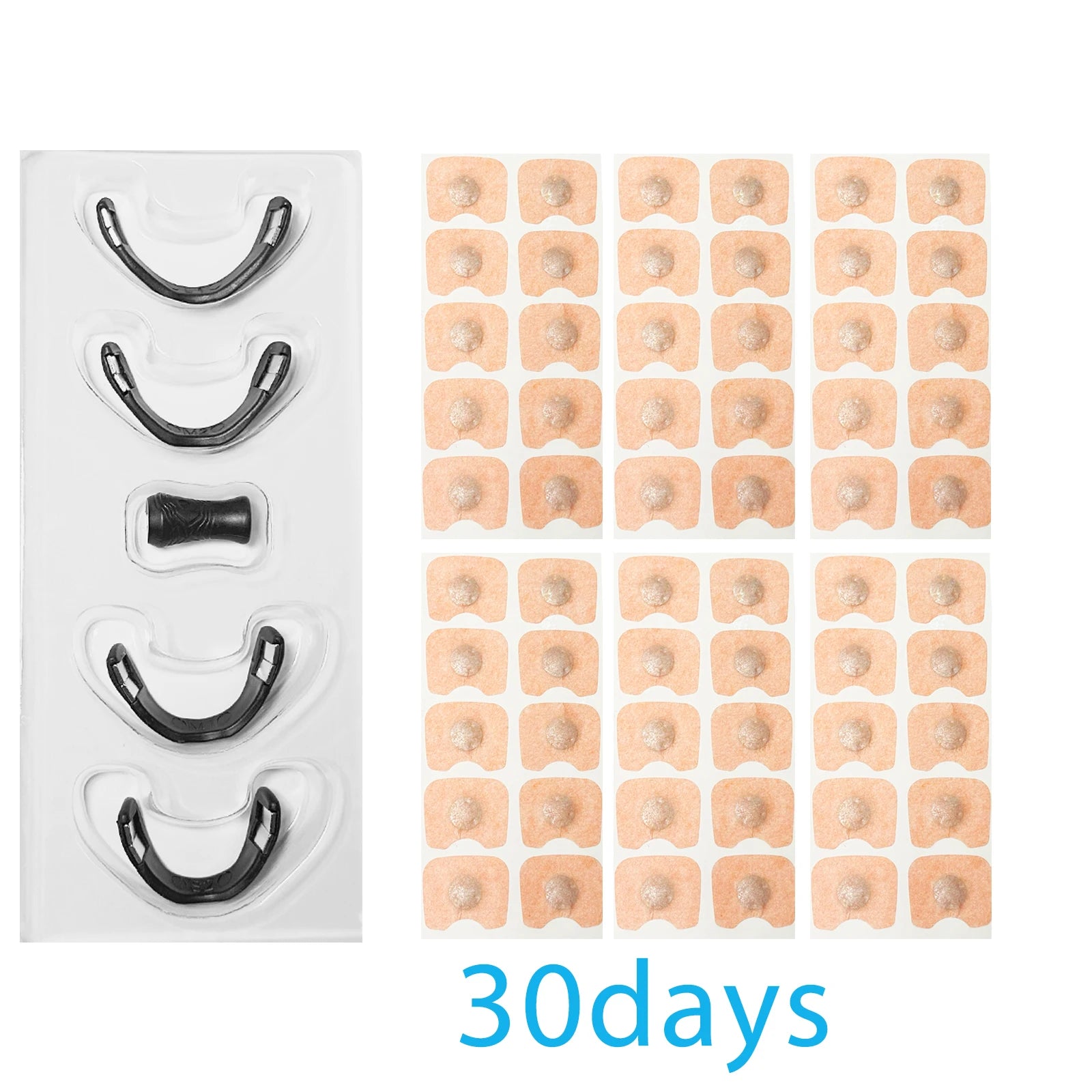 15/30days Magnetic Nasal Breathing Dilators Starter Kit for Nose Improve Sleep Quality Snoring Anti Snoring Sleep Mouth Tape