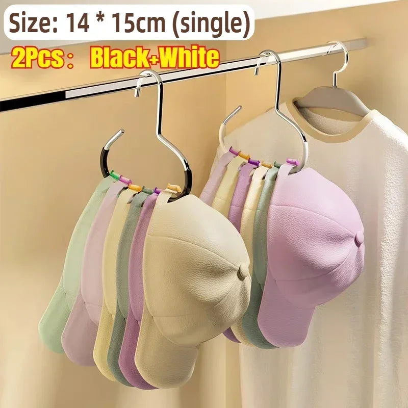 Versatile Round Hook - Perfect for Hats, Ties,Scarves & Bags, Strong Load-Bearing,Non-Deformable Durable Circle Ring Hat Hanger