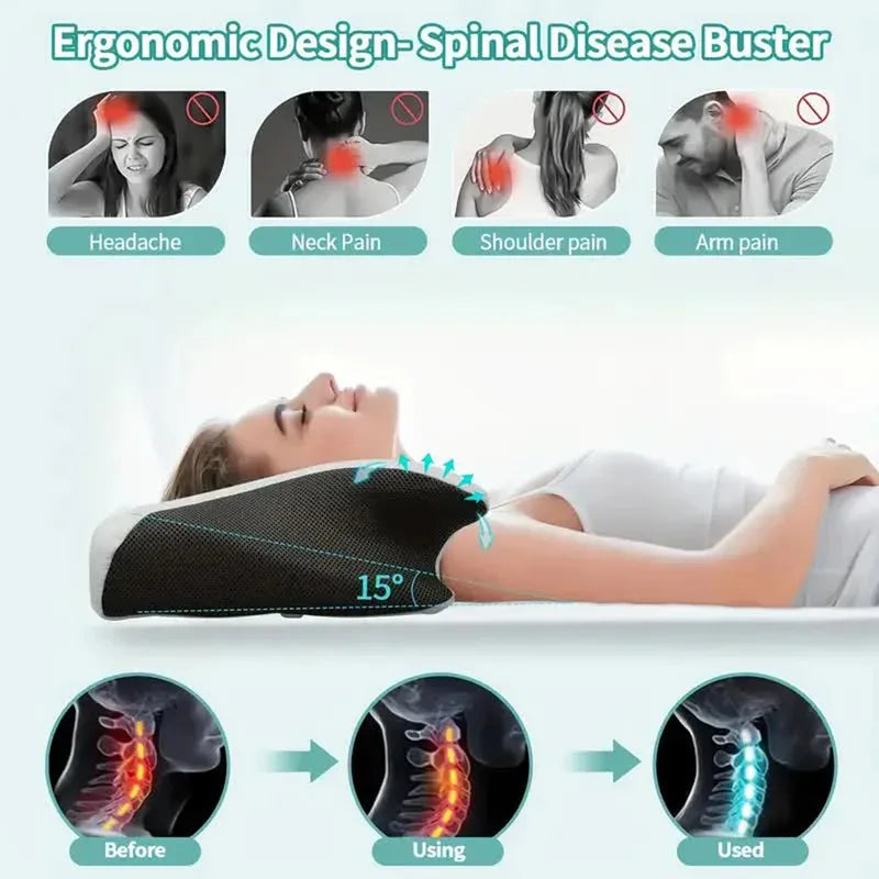Butterfly Sleep Memory Neck Pillow Slow Rebound Comfortable Memory Foam Sleep Pillow Cervical Orthopedic Neck Massage Bed Pillow