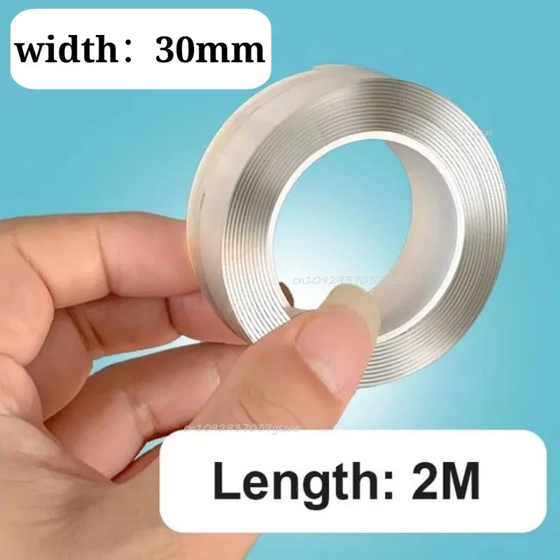 SEAMETAL Super Strong Double Sided Adhesive Tape Washable Reusable Transparent Double Tape No Trace Sticker for Car Home Office