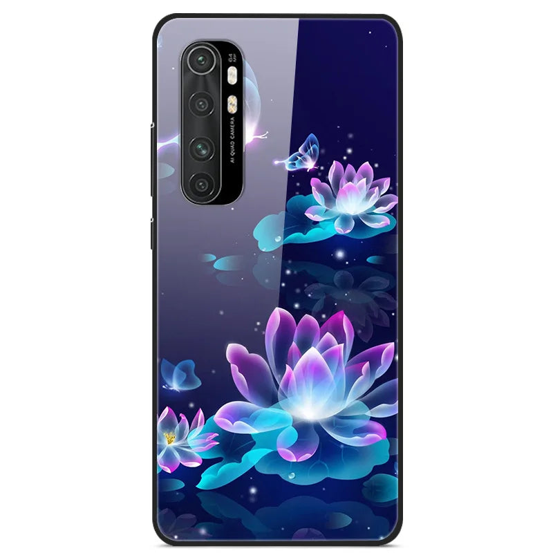 For Xiaomi Mi Note 10 Lite RU 6 GB 128 GB Case Tempered Glass Hard Back Cover For Xiaomi Mi Note 10 Lite Case Note10 Lite Fundas