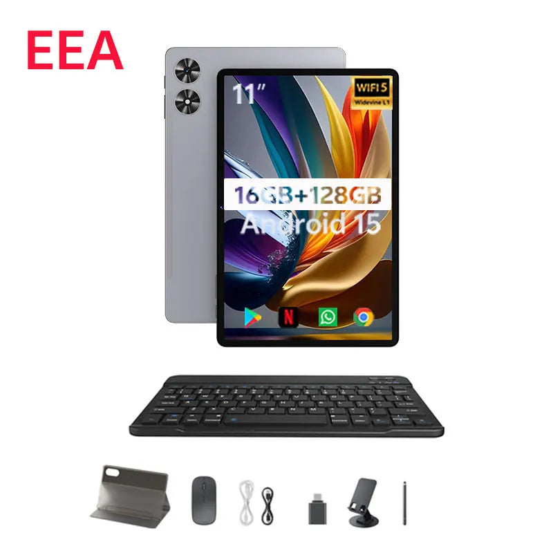 SVITOO 11" 2025 Tablet Android 15 Octa-Core T606 16GB RAM 128GB ROM 8000mAh Battery Type-C Widevine L1 PC Tablets Global Version