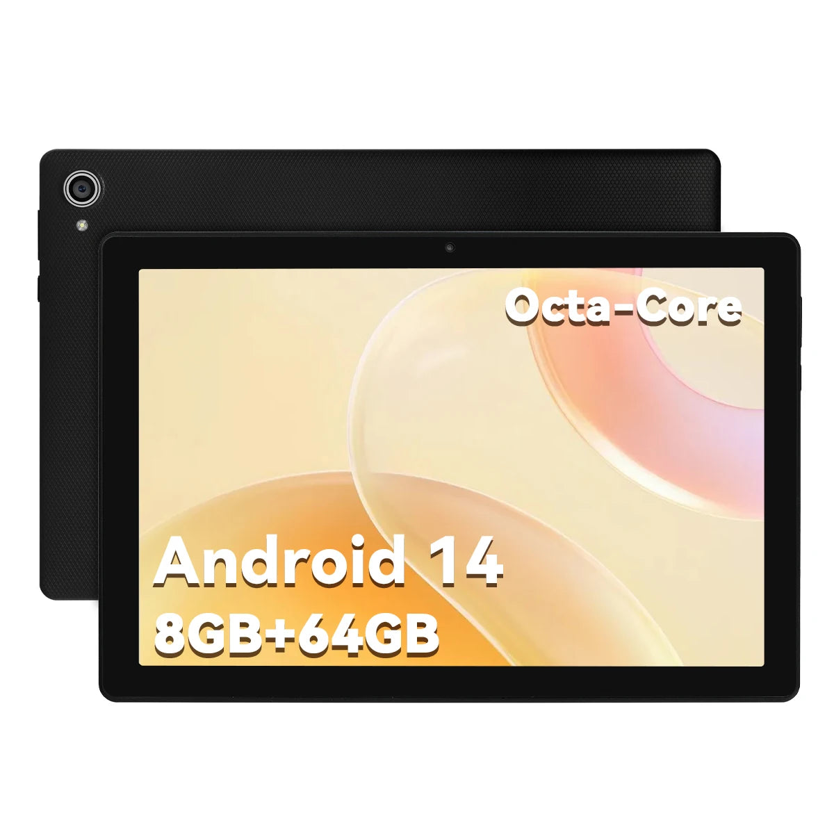 URAO C10 Tablet 10.1 Inch Android 14 Phablet 8GB(3+5) RAM 64GB ROM (1TB TF) Widevine L1 HD Octa-Core 2.0 GHz WiFi6 Bluetooth 5.0