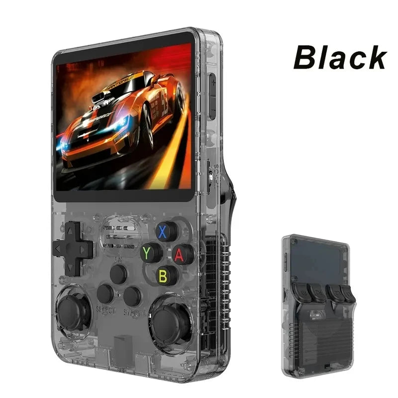 128G Open Source R36S Retro Handheld Video Game Console Linux System 3.5 Inch IPS Screen Portable Pocket Video Player 64GB Games