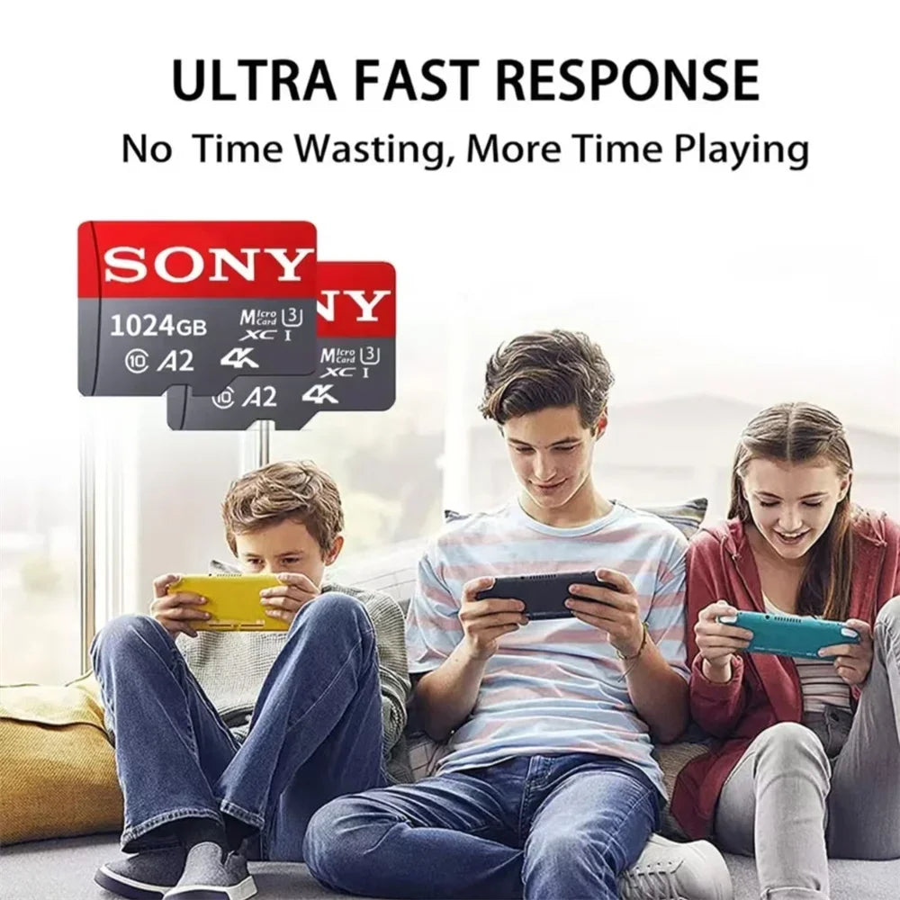 SONY 1024GB Memory Card A2 4K High Speed 1TB Class 10 Micro SD Card 1TB SD Memory Card For Xiao Mi Phone Switch Dropshipping