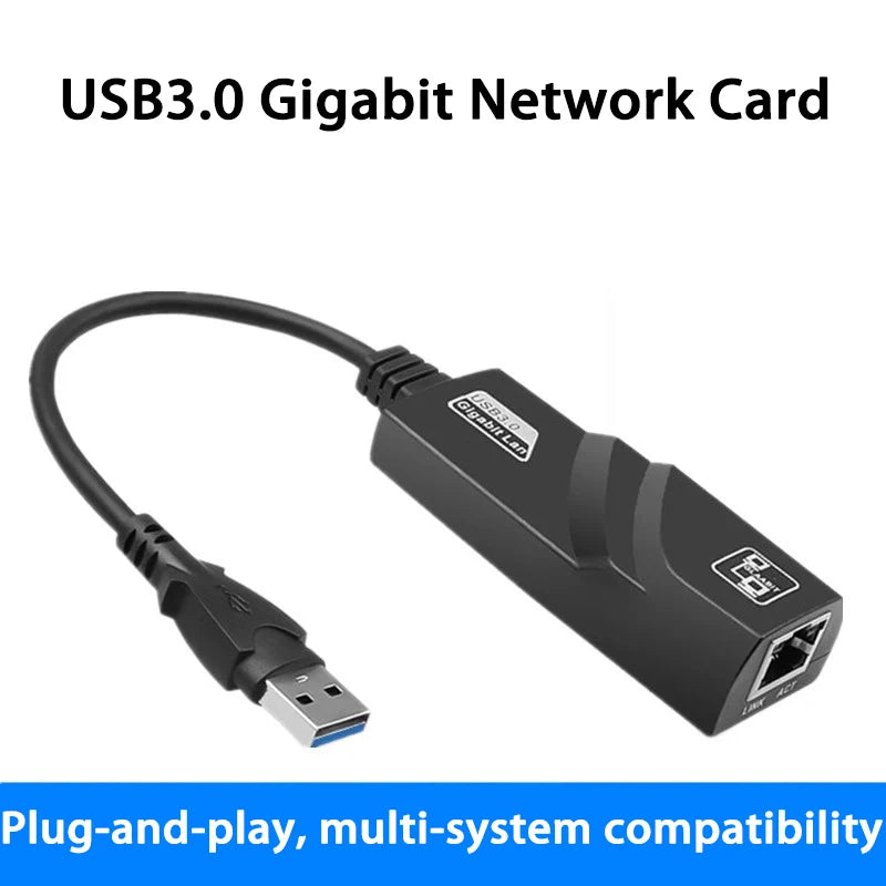 1000Mbps Wired USB 3.0 Type C USB To Rj45 Lan Ethernet Adapter RTL8153 Network Card for PC Macbook Laptop Notebook Windows 10/11