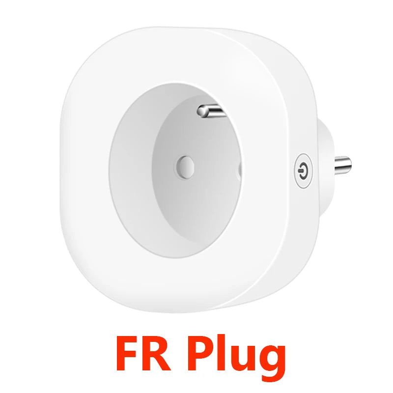 BORUIDAPLS Tuya Zigbee Smart Socket EU/FR/Israel/Brazil/Switzerland 16A With Power Monitoring Voice Control Alexa Google Home