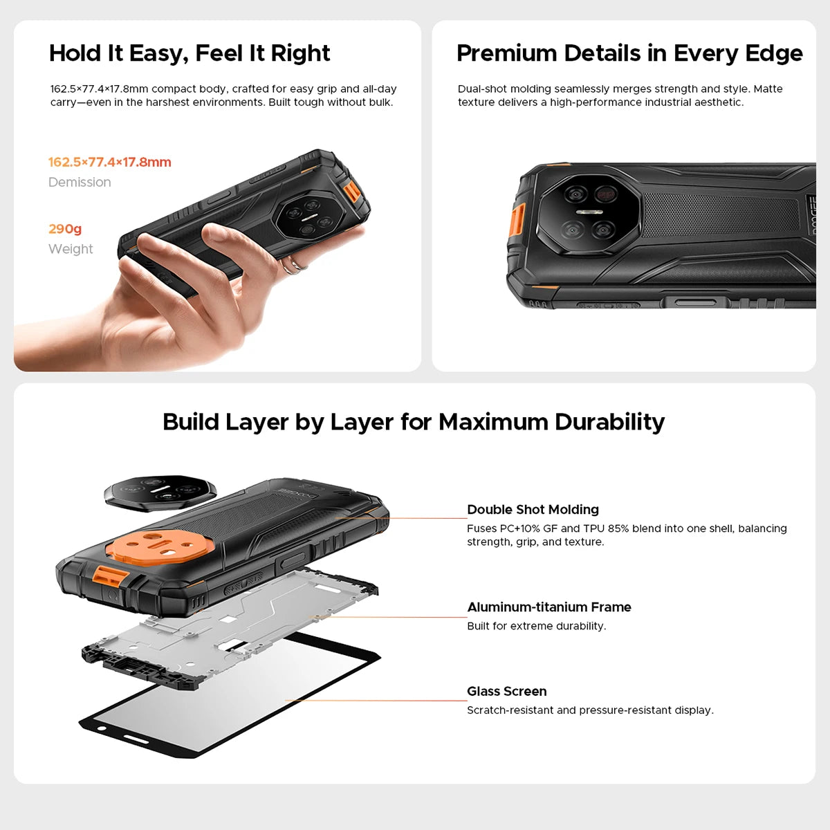 2025 NEW DOOGEE Fire 3 Ultra Rugged Smartphon 5G 5.5" HD 24GB RAM 256GB ROM Cell Phone 8350mAh Android 15 NFC Telephone Portable