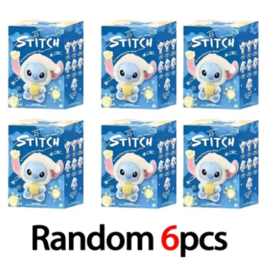 Miniso Stitch Eat Something Before Sleep Disney Blind Box Mystery Bag Vinyl Plush Doll Toys Pendant Surprise The Monsters Gifts