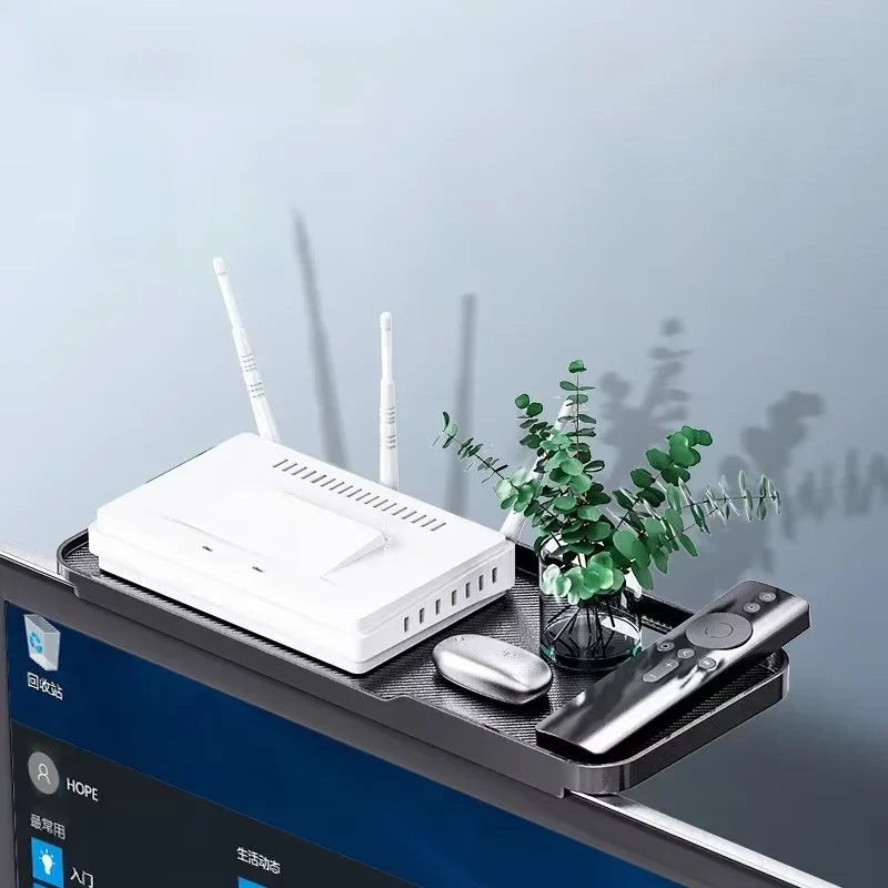 2pcsAdjustable Desktop Stand Foldable TV Screen Top Shelf Computer Monitor Box Router Office Set-Top Box Player Stand Home Suppl