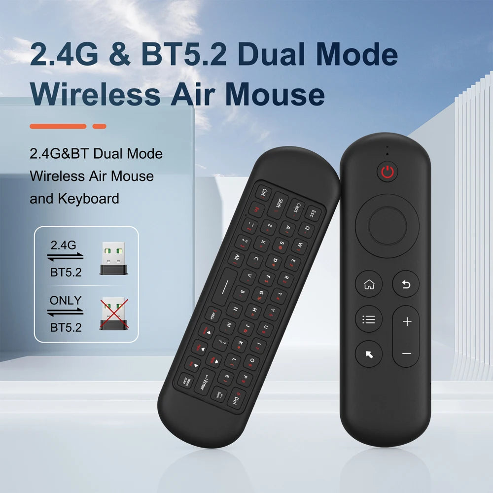 Air Mouse Remote Control Wireless Gyroscope Backlit Mini Keyboard Dual Mode BT5.2 7 Color Backlight For Android Smart TV Box PC
