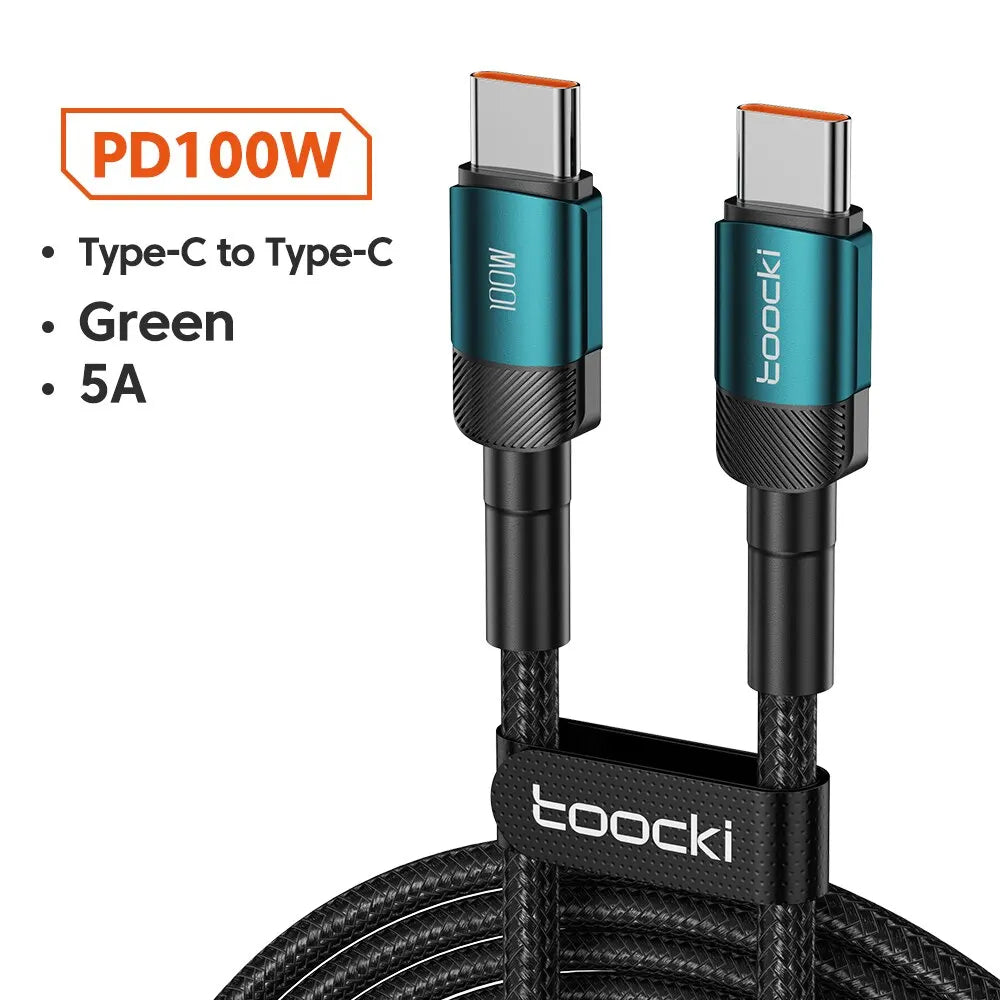 Toocki USB Type C Cable Fast Charging USB C Charger Cord For iPhone 15 14 13 12 11 Huawei P40 P30 Realme Oppo Oneplus Power Bank