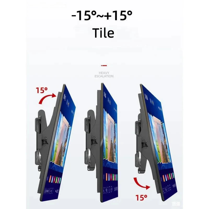 Universal TV Bracket Wall Mount Fixed TV Stand for Most 32-65 in -Tilted ±15° tv Monitor Holder VESA 400 x 400mm, load 45kg