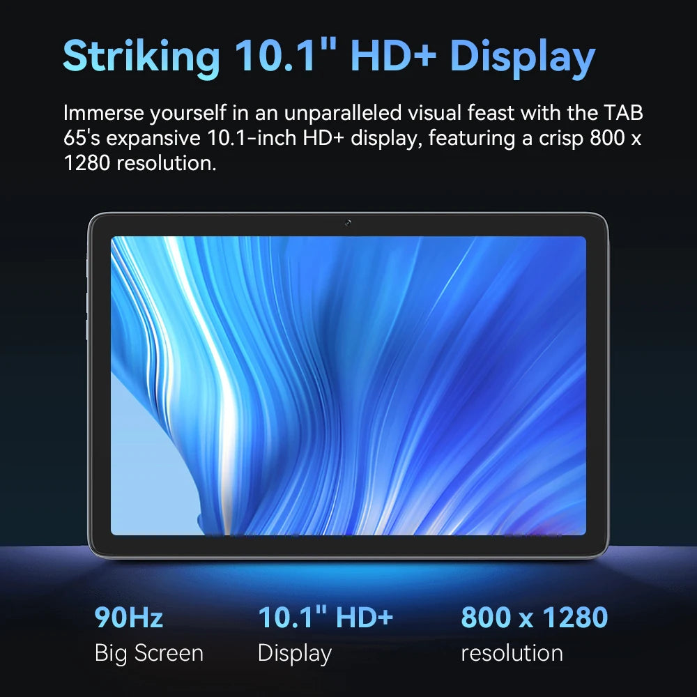 Tablet Cubot TAB 65, Android 15, Octa-Core, 12GB RAM(4GB+8GB), 128GB ROM, 10.1-Inch HD+ 90Hz Screen, 13MP Camera, 6200mAh, OTG
