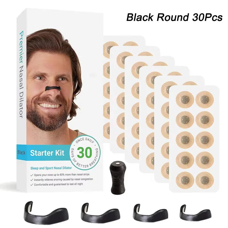 15/30days Magnetic Nasal Breathing Dilators Starter Kit for Nose Improve Sleep Quality Snoring Anti Snoring Sleep Mouth Tape