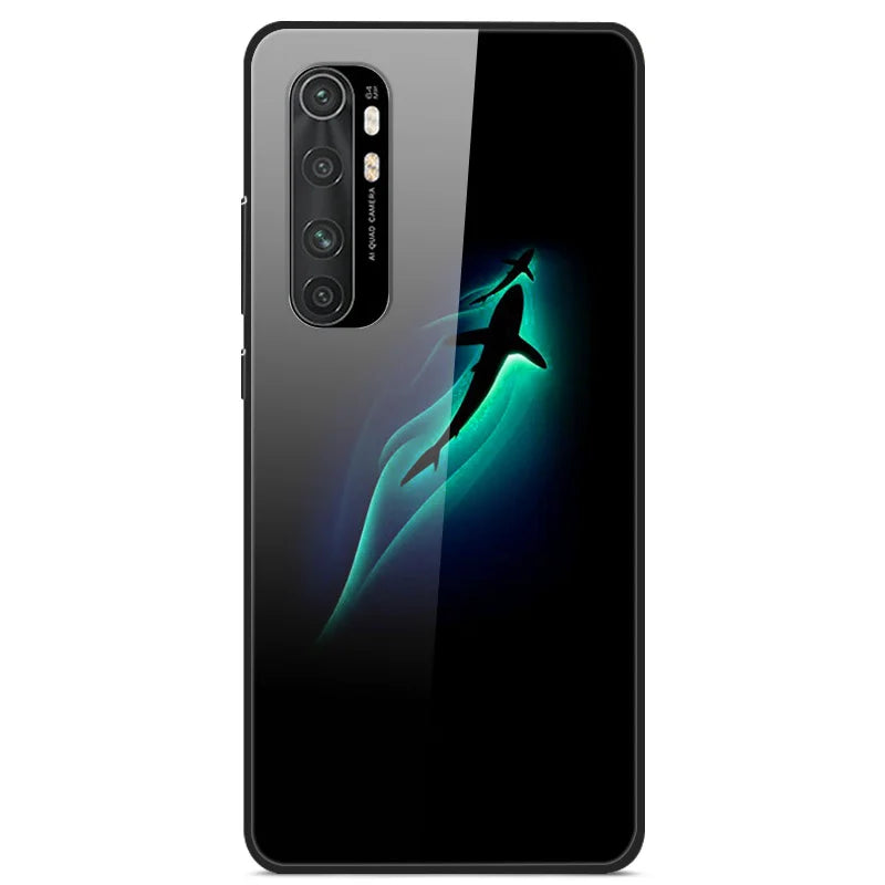 For Xiaomi Mi Note 10 Lite RU 6 GB 128 GB Case Tempered Glass Hard Back Cover For Xiaomi Mi Note 10 Lite Case Note10 Lite Fundas