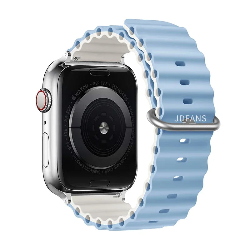 Ocean strap For Apple Watch Ultra 2 Band 49mm 10 9 8 7 45mm 41mm Silicone Bracelet Wristband iWatch 6 5 4 3 SE 44mm 40 42mm band
