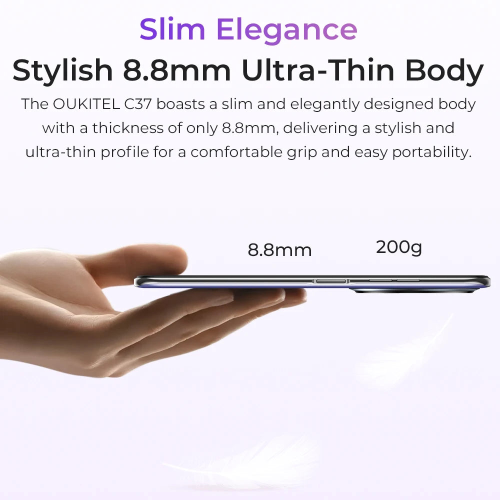 OUKITEL C37 Smartphone 6.6"FHD+ 5150 mAh 6GB+256GB Mobile Phone 48MP Android 13 Cell Phone