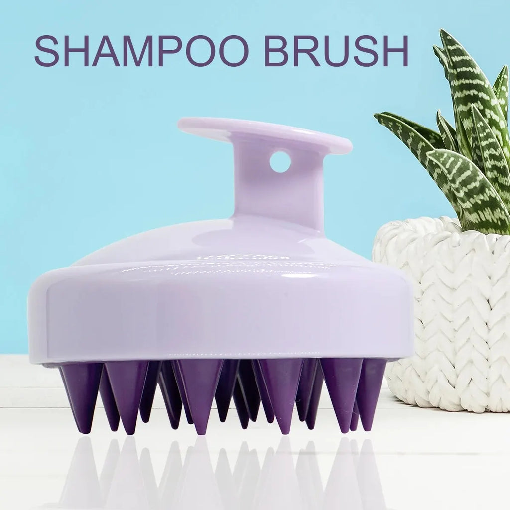 1 pcs silicone soft shampoo brush scalp massage comb thoroughly clean scalp body massage brush hair salon hair brush
