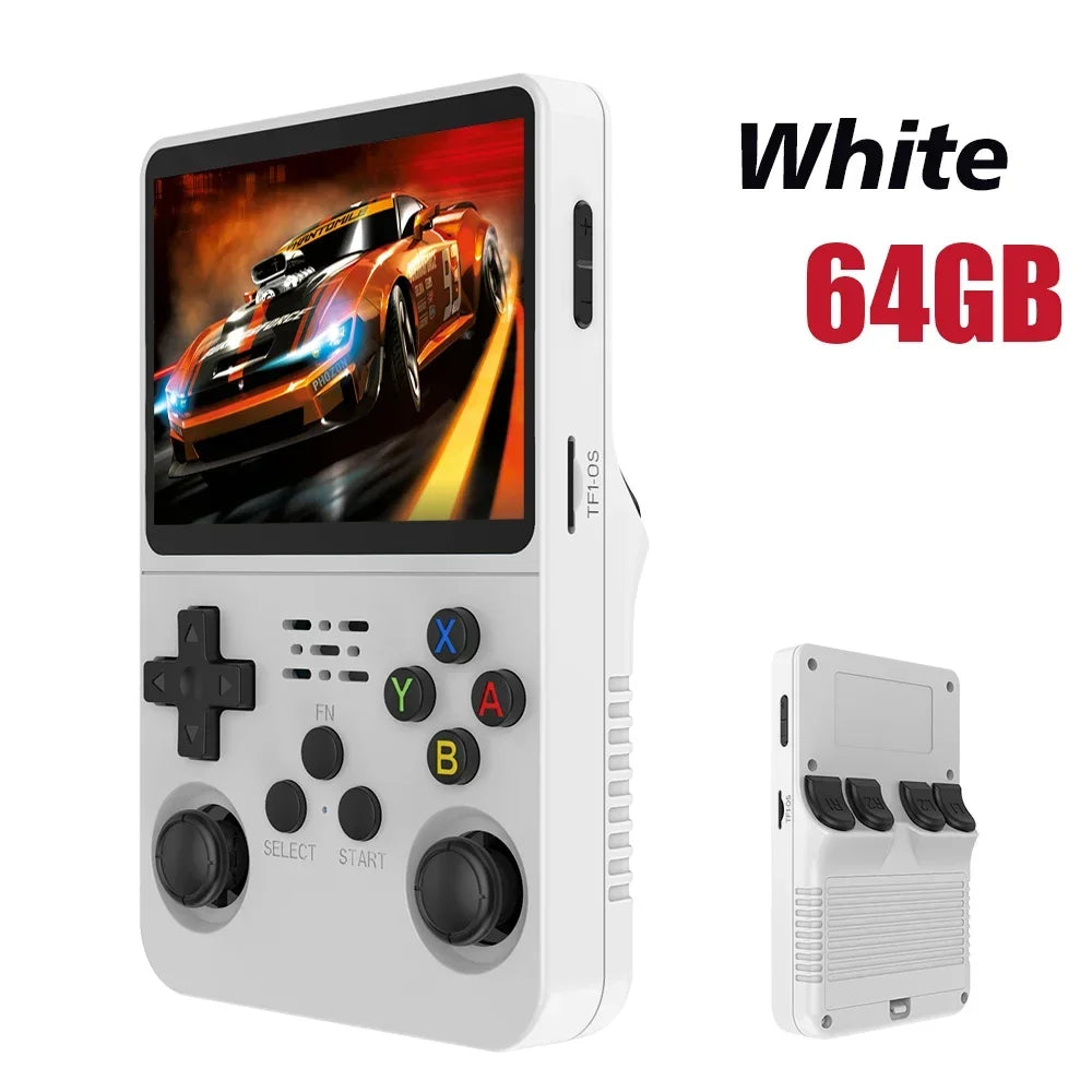 Open Source R36S Retro Handheld Video Game Console Linux System 3.5 Inch IPS Screen Portable Pocket Video Player R35S 64GB Games