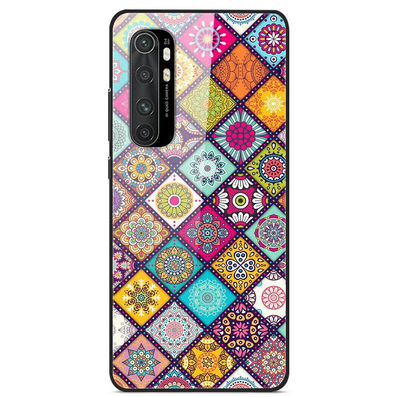 For Xiaomi Mi Note 10 Lite RU 6 GB 128 GB Case Tempered Glass Hard Back Cover For Xiaomi Mi Note 10 Lite Case Note10 Lite Fundas